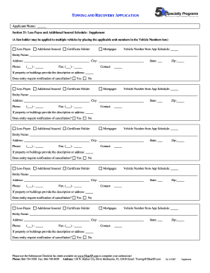 Towing and Recovery Application