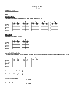Michigan Public Act 12 of 2014 Pre-Drill Report