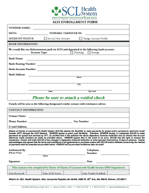 ACH Enrollment Form