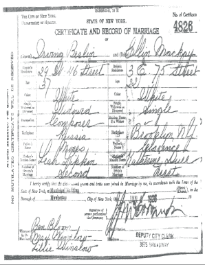 New York Marriage Certificate