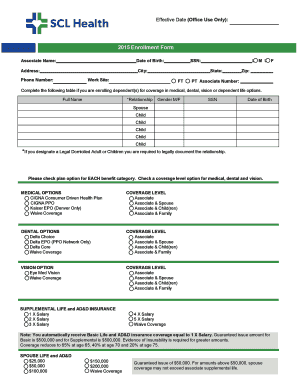 2015 Enrollment Form