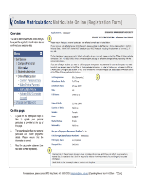 Online Matriculation Registration Form