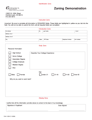 Employment Application Form