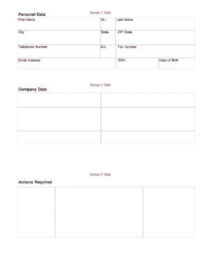 Personal Data Collection Form