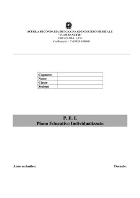Piano Educativo Individualizzato