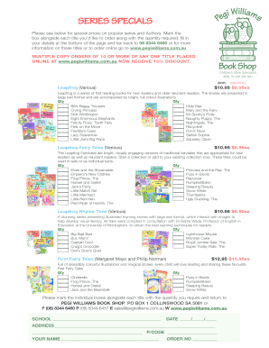 Children's Book Order Form