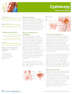 Cystoscopy Patient Instructions