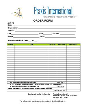 Order Form
