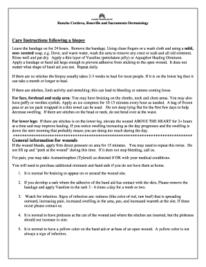 Care Instructions Following a Biopsy
