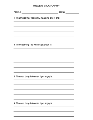 Anger Biography Form