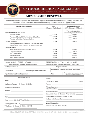 Membership Renewal Form