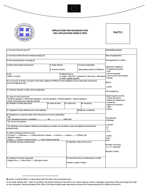 Schengen Visa Application Form