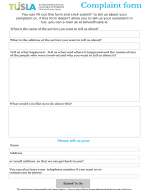Complaint Form