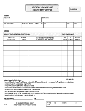 Health Care Spending Account Reimbursement Form