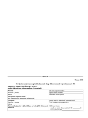 Croatian Tax Forms for Tobacco Products