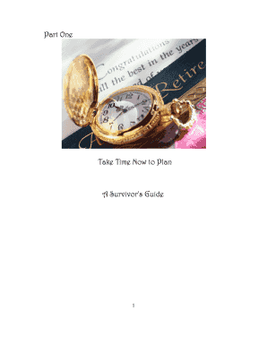 Survivor's Guide: Take Time Now to Plan