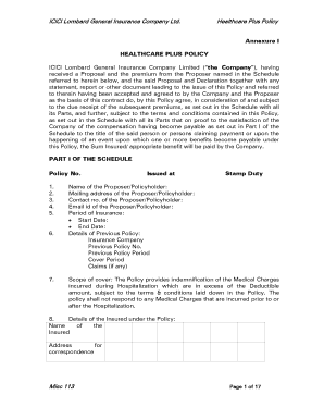 ICICI Lombard Healthcare Plus Policy