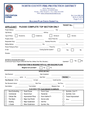 Building Plan Check Submittal Form