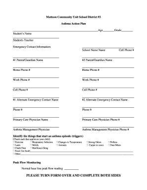 Asthma Action Plan
