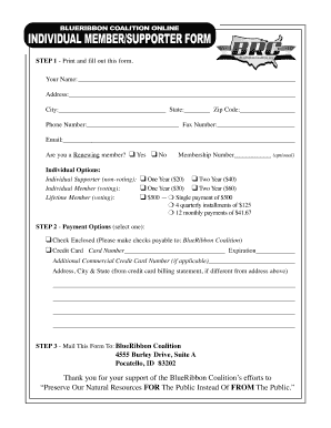 BlueRibbon Coalition Membership Application