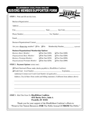 BlueRibbon Coalition Membership Application