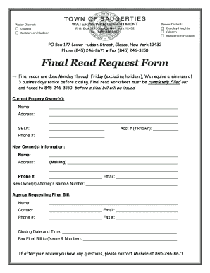 Final Read Worksheet