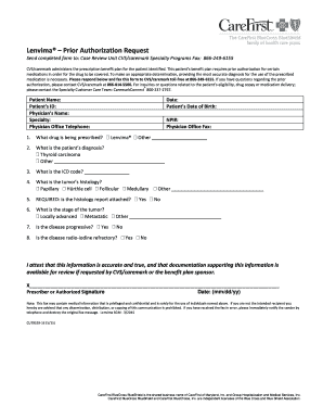Lenvima Prior Authorization Request