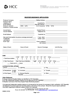 Weather Insurance Application