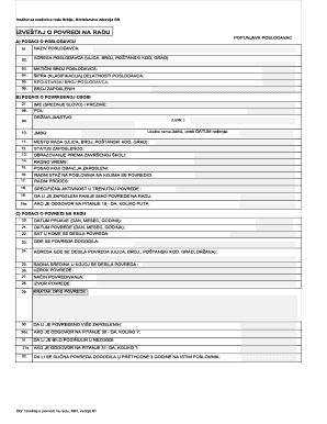Work Injury Report Form