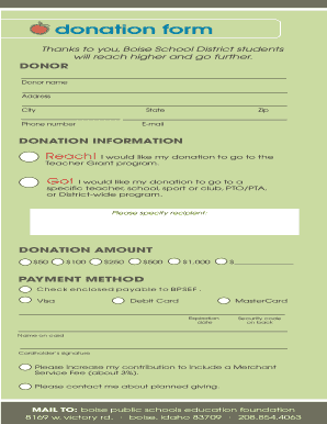 Boise School District Donation Form