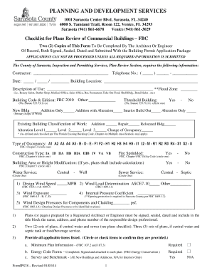 Commercial Building Plans Review Checklist