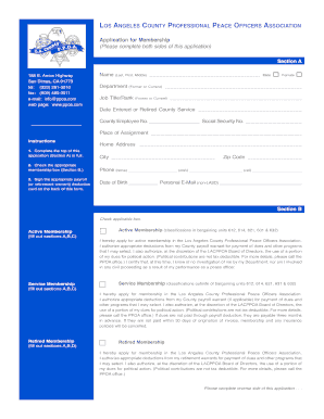 Los Angeles County Professional Peace Officers Association Membership Application