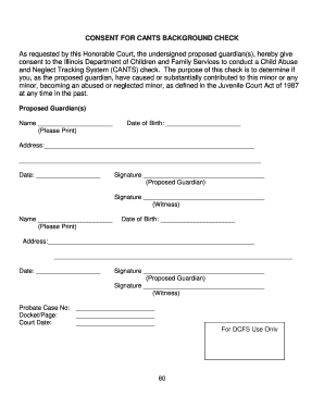 Consent for CANTS Background Check