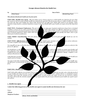 Georgia Advance Directive for Health Care