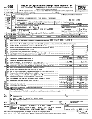 Form 990 Return of Organization Exempt From Income Tax