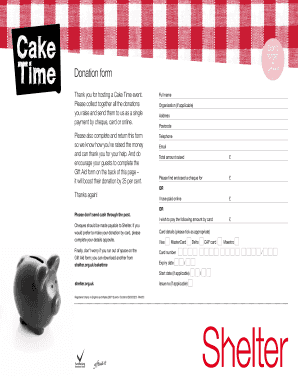 Shelter Donation Form