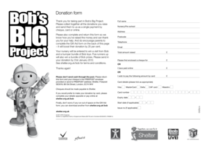 Bob's Big Project Donation Form