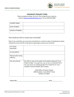 Transcript Request Form