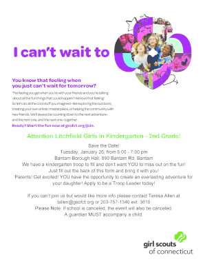 Girl Scouts Membership Registration Form