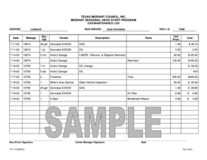 Gas Maintenance Log TP114 Sample.doc