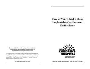 Child Implantable Cardioverter Defibrillator Care Guide