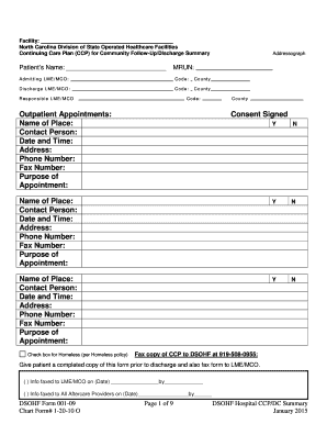 North Carolina Continuing Care Plan