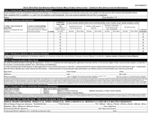Free and Reduced Price School Meals Family Application