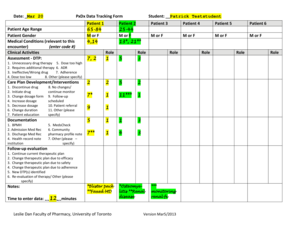 PxDx Data Tracking Form