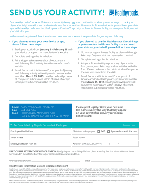 Healthyroads Activity Submission Form