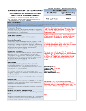 Clinical Performance Measure Diabetes Form