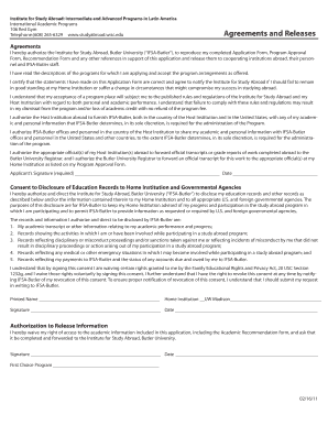Study Abroad Authorization and Release Form