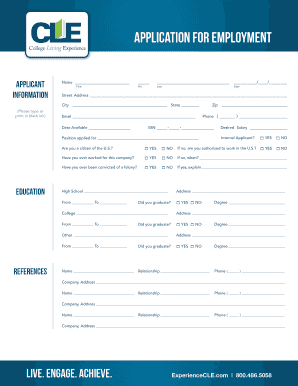 Employment Application Form