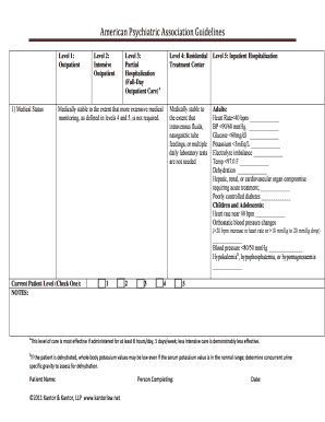 American Psychiatric Association Guidelines
