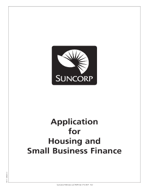 Suncorp Housing and Small Business Finance Application